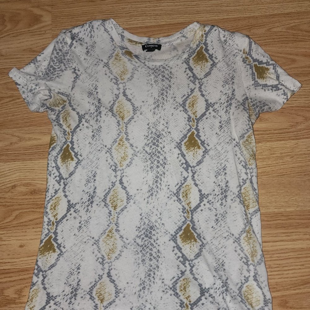 Express Snake Print Graphic Tee